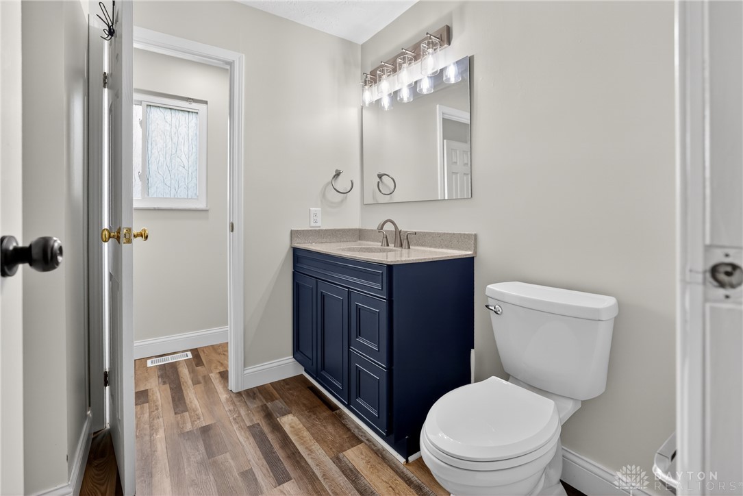5741 Gray Road Fairfield, OH 45014 - Photo 22 of 32 This bright bathroom features a modern vanity and practical flooring, creating a clean and functional space.