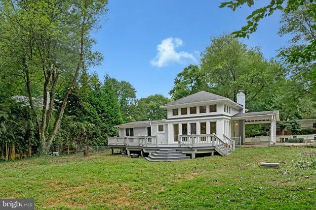 a view of a house with a deck