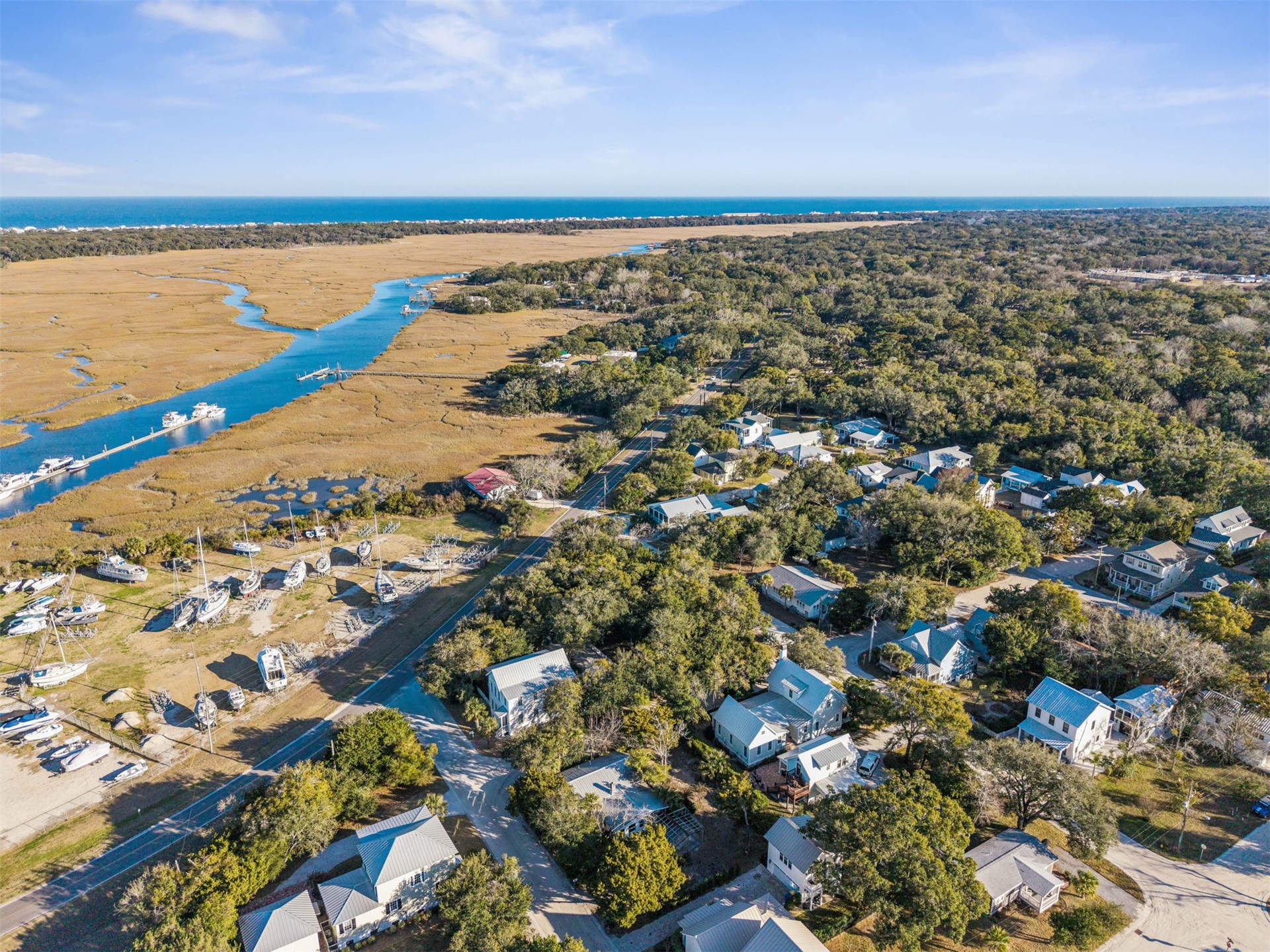 1012 Ladies Street Fernandina Beach, FL 32034 - Photo 47 of 64 an aerial view of residential building and ocean