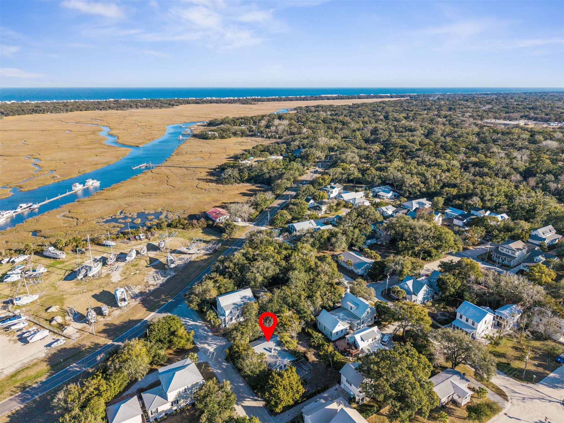 1012 Ladies Street Fernandina Beach, FL 32034 - Photo 48 of 64 an aerial view of residential building and ocean