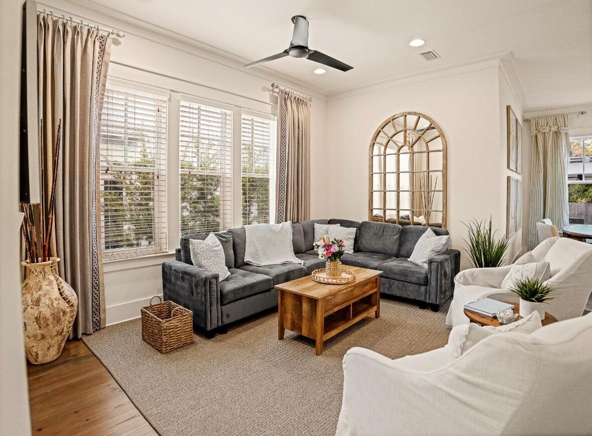 47 Trail Lane Santa Rosa Beach, FL 32459 - Photo 5 of 53 a living room with furniture and a large window