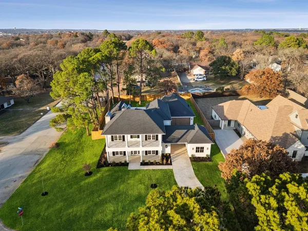 an aerial view of multiple house