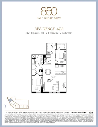 $1,090,000 | 850 North Lake Shore Drive, Unit 402, Chicago, IL 60611