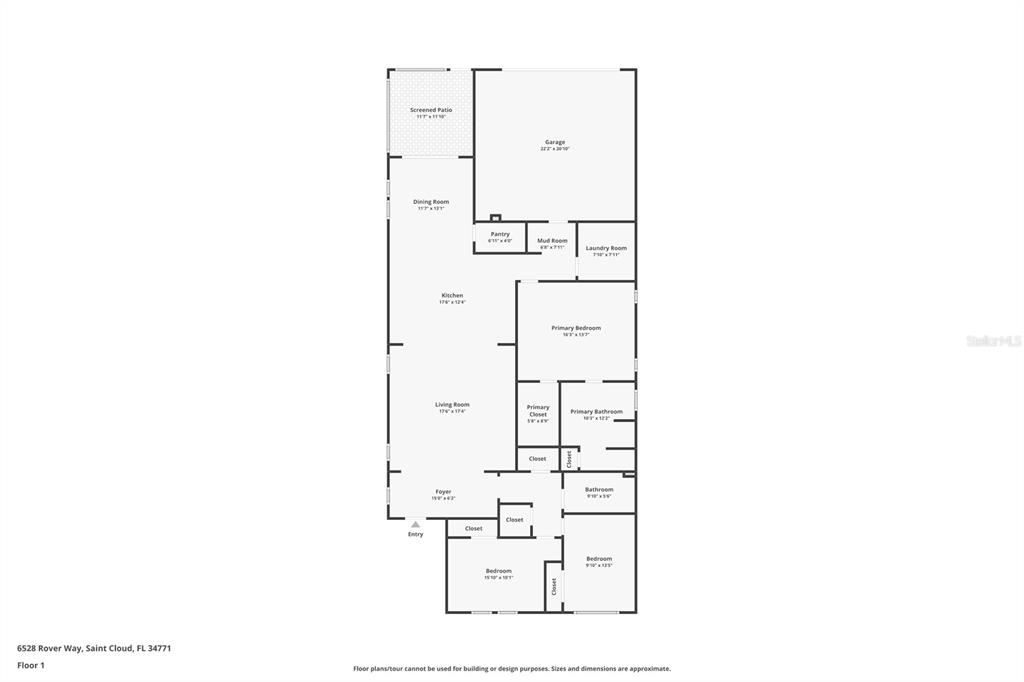 6528 Rover Way St. Cloud, FL 34771 - Photo 26 of 26 a picture of floor plan