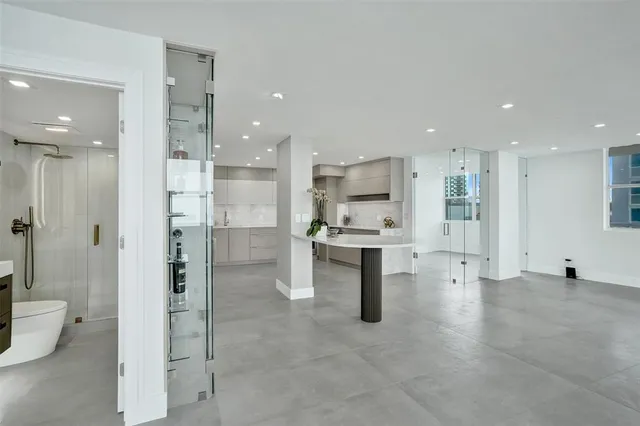 a view of beach and ocean view