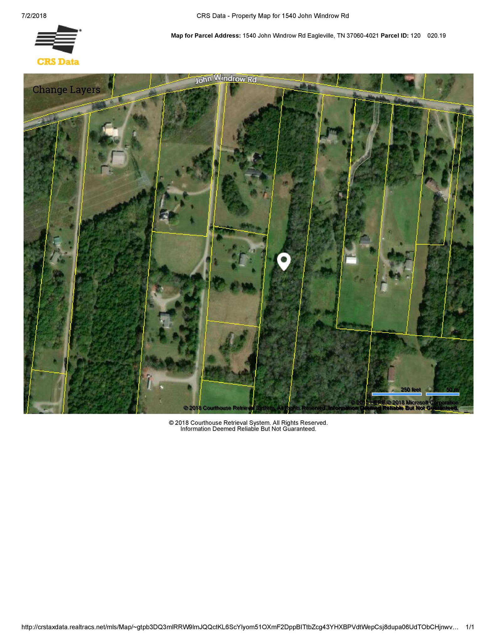 Tax Plat Aerial View of Lot.  