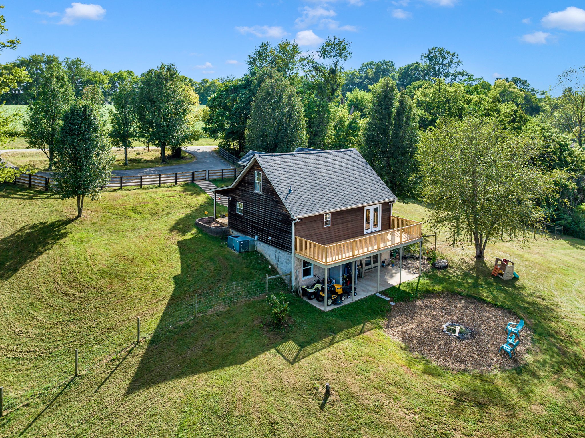 2188 Hicks Lane Columbia, TN 38401 - Photo 50 of 61 an aerial view of a house with swimming pool garden and patio