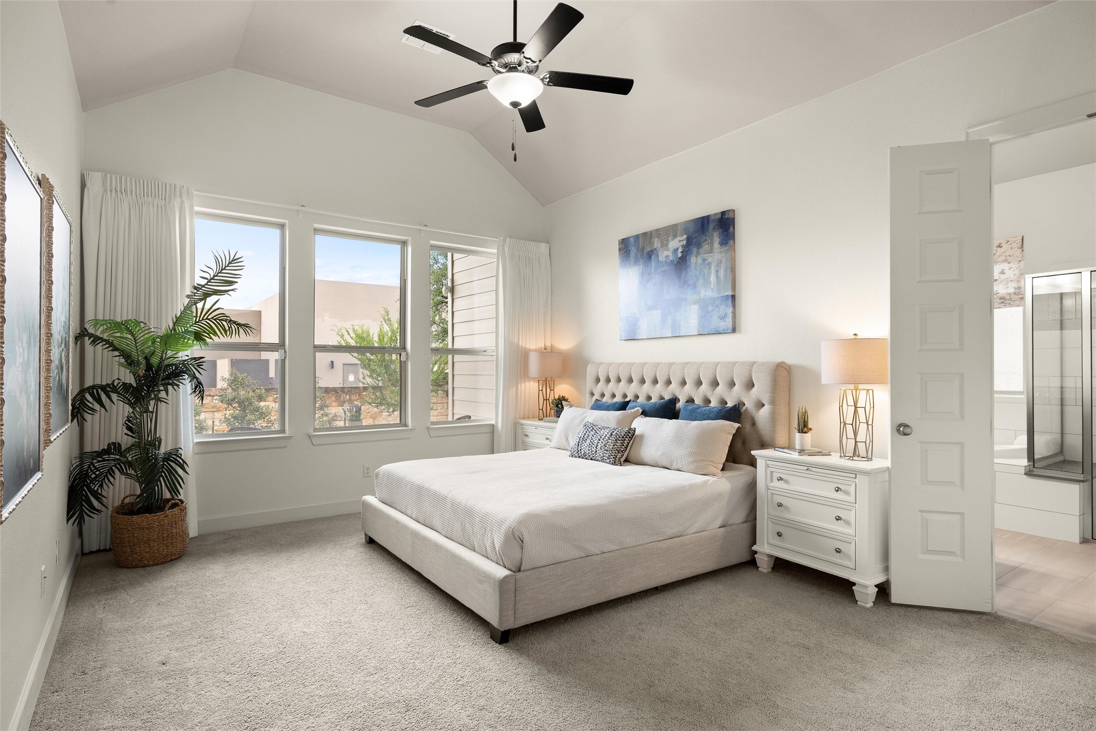 143 Bright Vly Way Austin, TX 78737 - Photo 20 of 34 a bedroom with a bed and a window