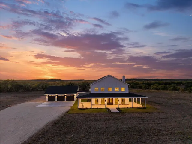 a view of a street with sunset view