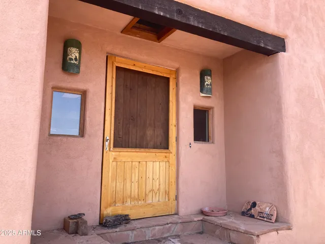 a view of front door of house