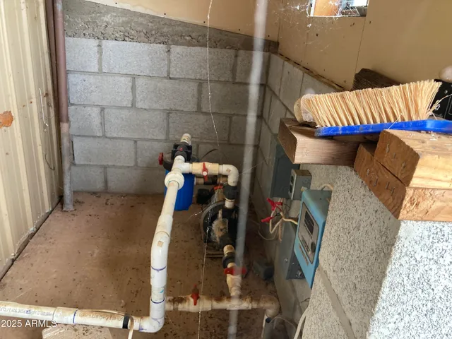 a view of storage and utility room