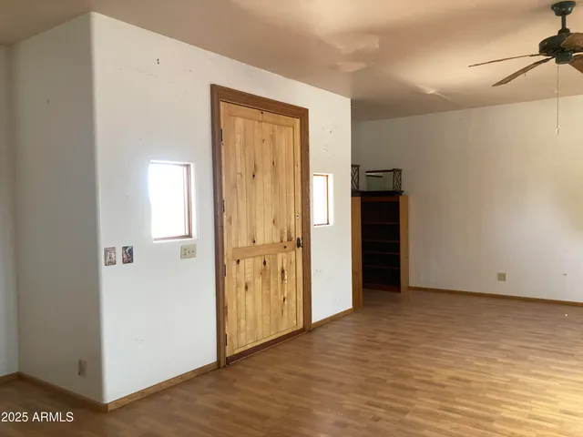 an empty room with a window