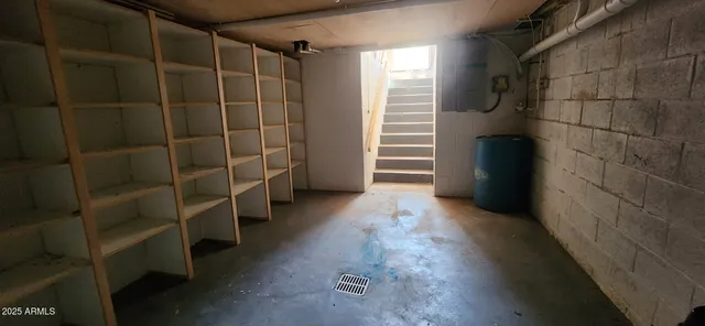 a view of storage and utility room