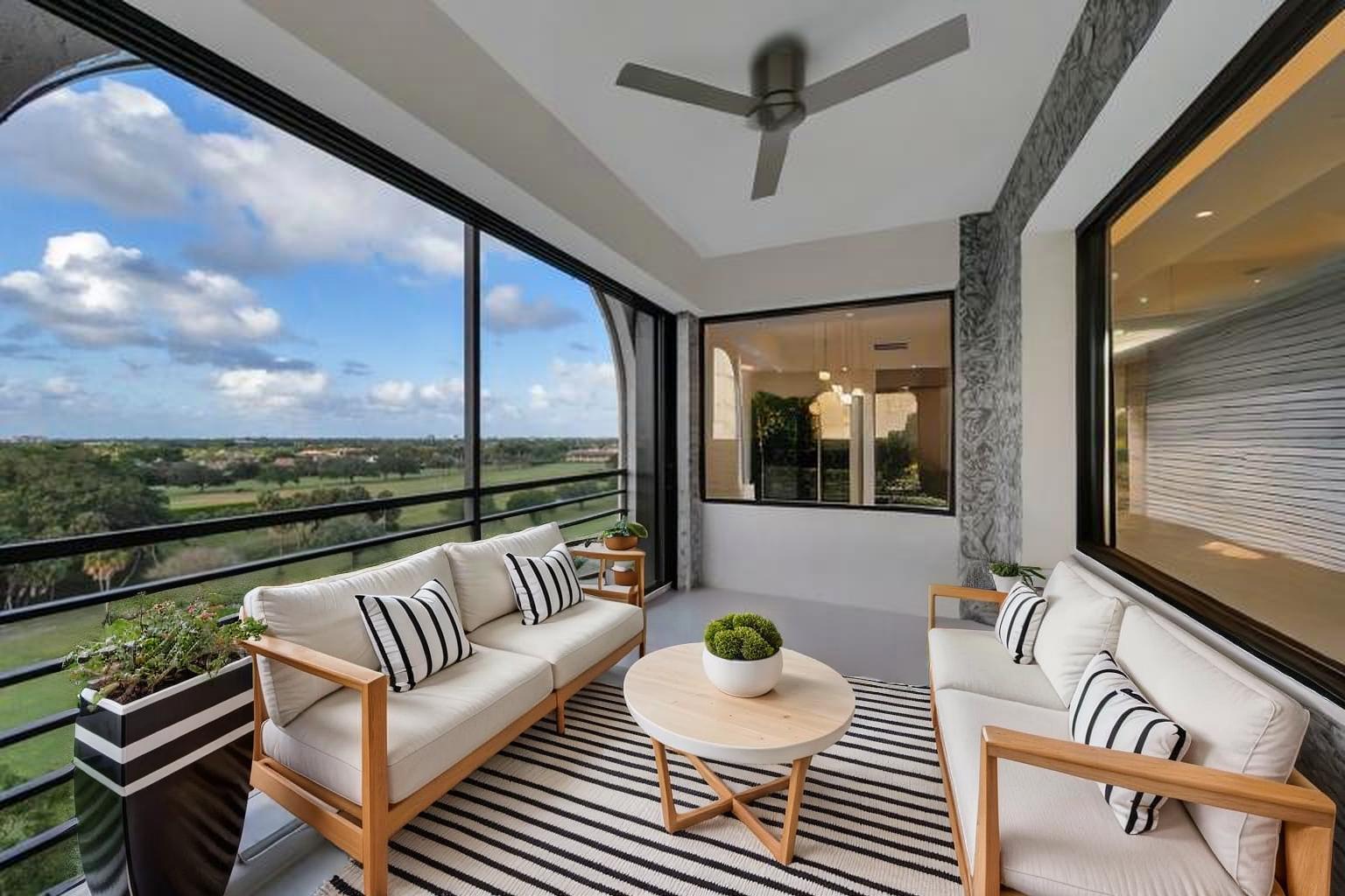 7351 Promenade Drive, Unit 801F Boca Raton, FL 33433 - Photo 21 of 47 Virtually Staged Balcony