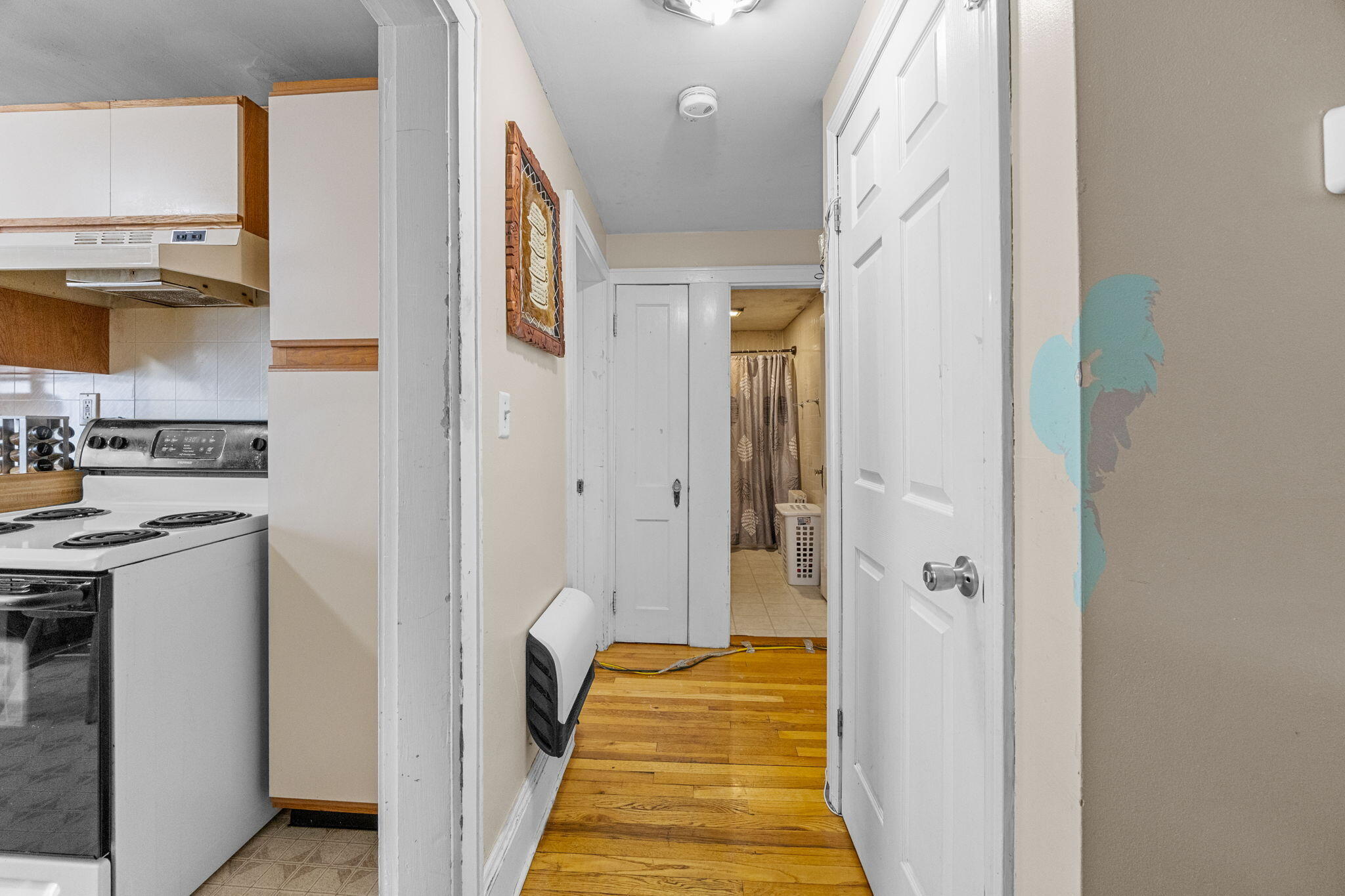 320-322 Old Bedford Road Westport, MA 02790 - Photo 17 of 33 a view of a hallway with washer and dryer