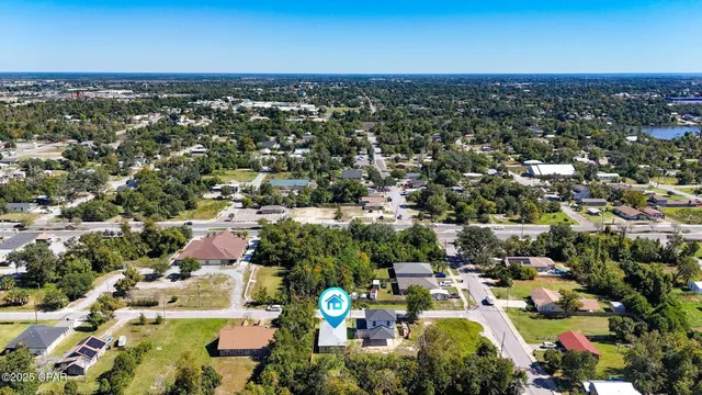 an aerial view of a city