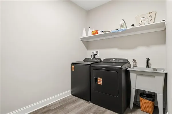 a view of backyard of house