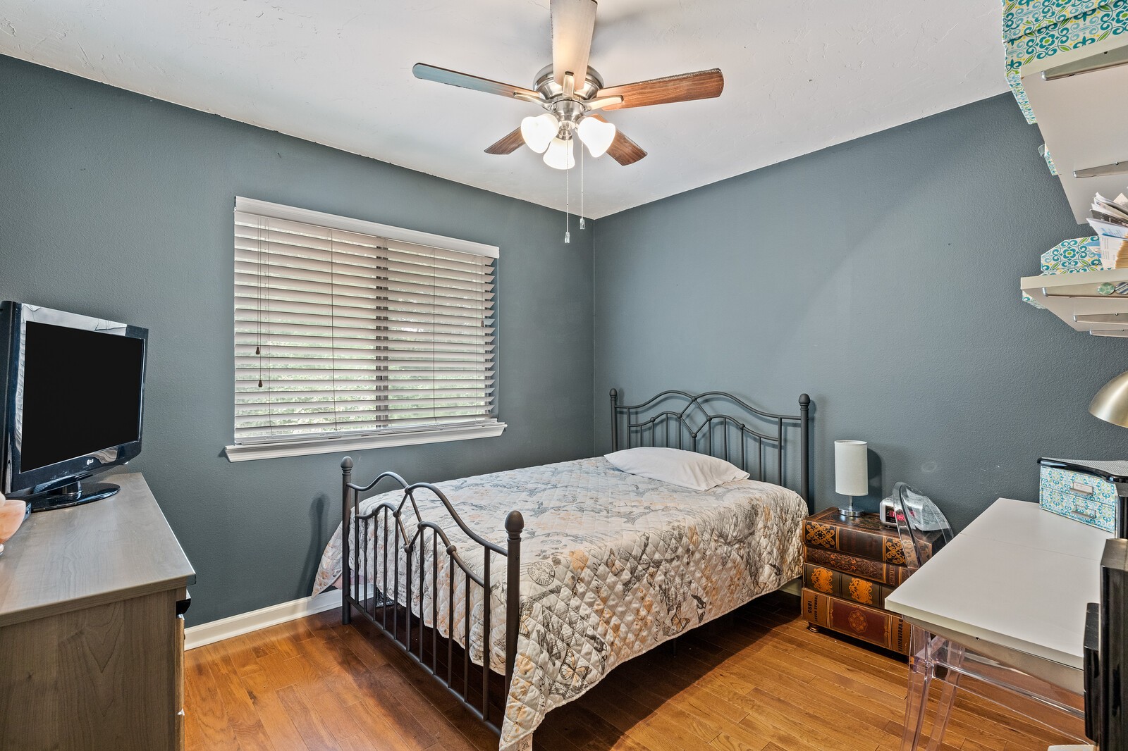 1225 Jacksons View Road Hermitage, TN 37076 - Photo 18 of 29 a bedroom with a bed window and a flat screen tv