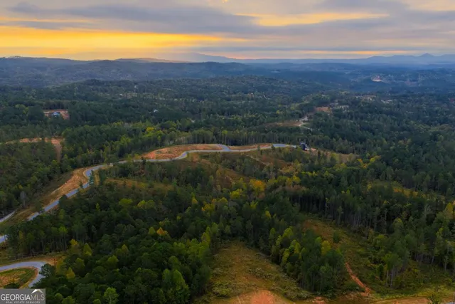 a view of city and mountain