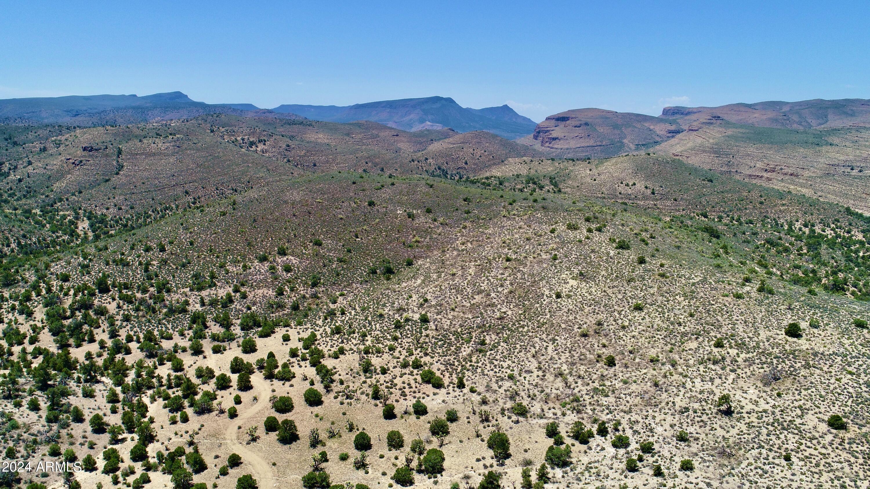 5838 East Diamond Bar Road Meadview, AZ 86444 - Photo 2 of 26 a view of a dry yard with mountain