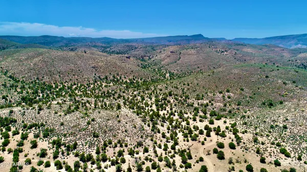 a view of a city with mountains in the background