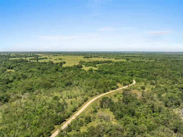 a view of a field with an ocean