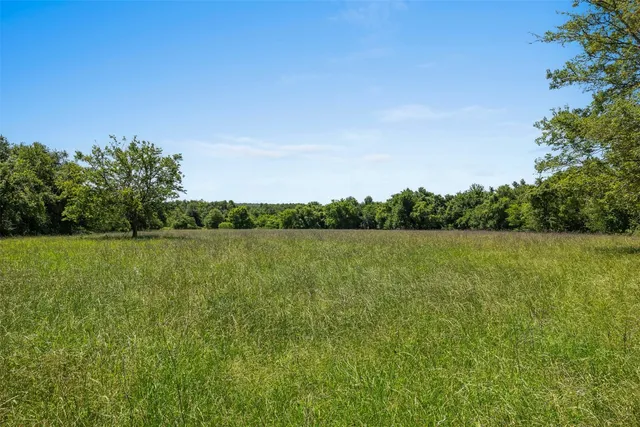 a view of lake with green space