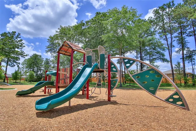 a park with lots of tress in it