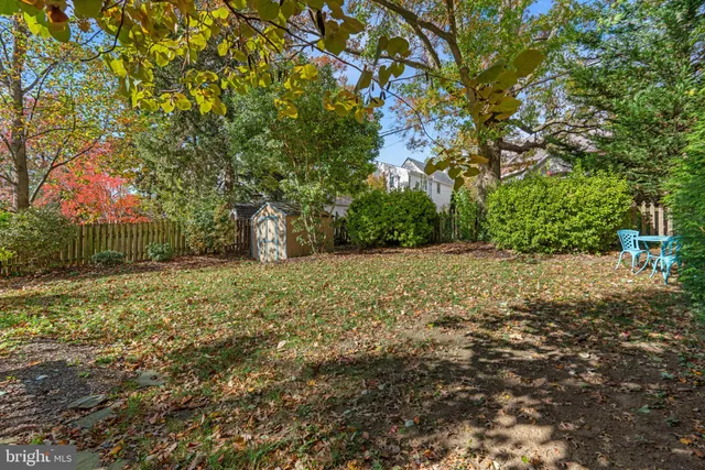 a view of backyard with green space