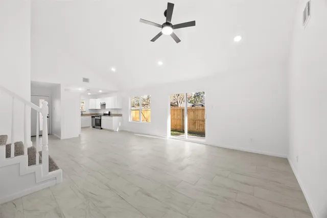 a view of kitchen and window