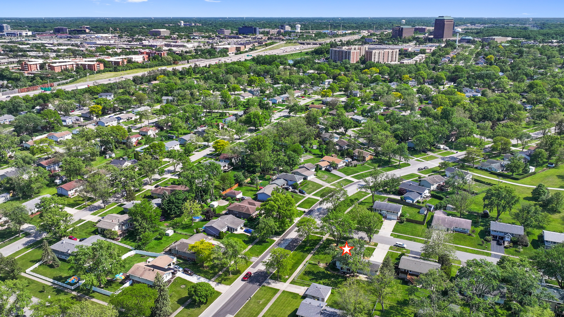 21-w040 Monticello Road Lombard, IL 60148 - Photo 31 of 33 an aerial view of residential houses with outdoor space and trees