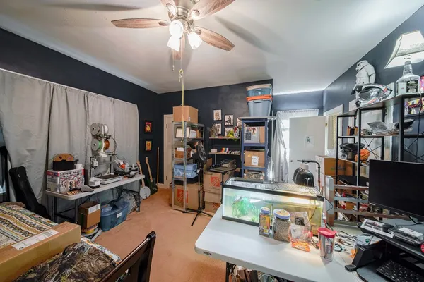 a view of a storage and utility room