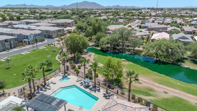 an aerial view of multiple house