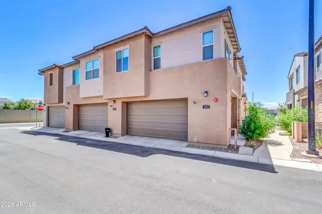 front view of a house with a street