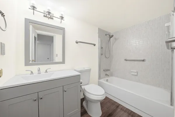 a view of small space with racks on the wall