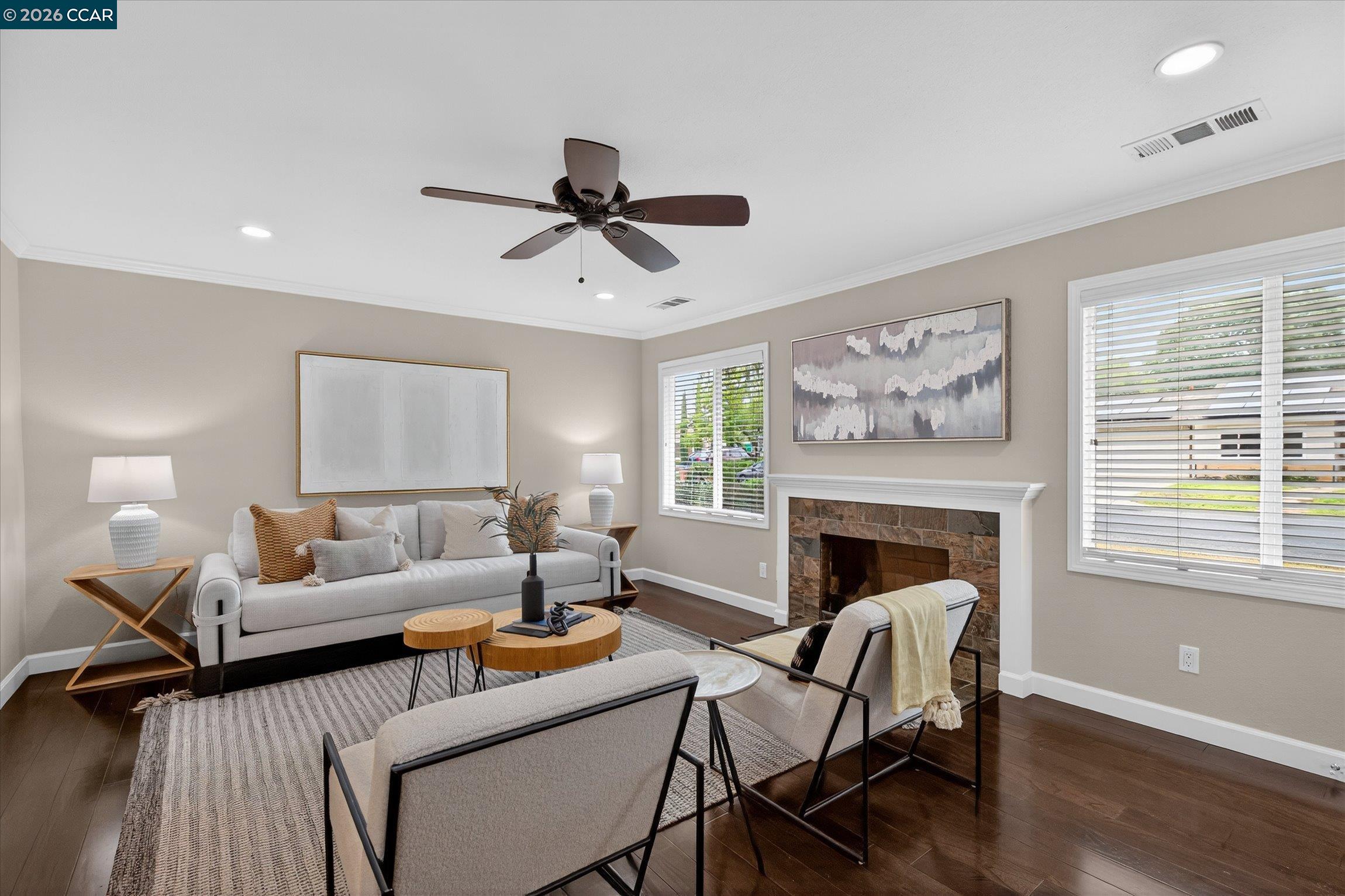 4092 Nulty Drive Concord, CA 94521 - Photo 5 of 33 a living room with furniture and a fireplace