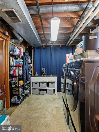 a view of storage and utility room