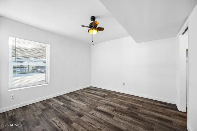 an empty room with a window