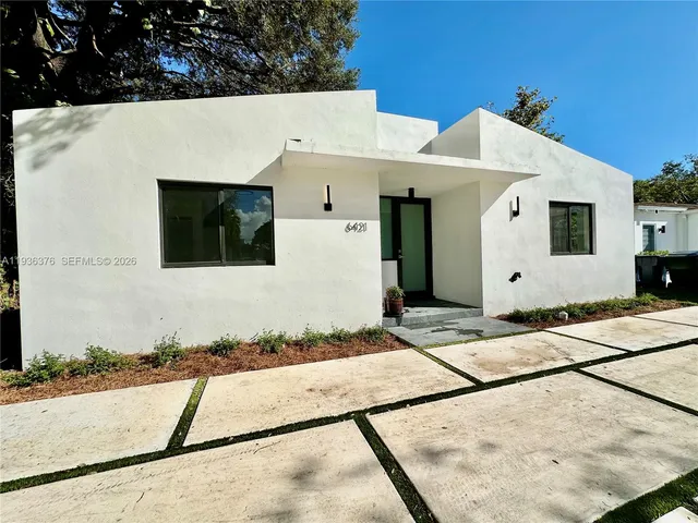 a view of a white building