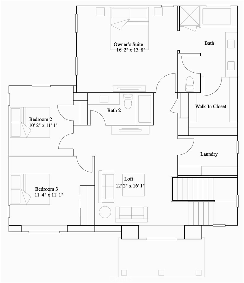 1756 Eagle Road Rialto, CA 92376 - Photo 27 of 27 Residence 1 - level 2 floorplan