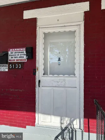 a view of front door of house