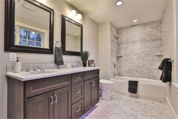 25 Robinson Road Lexington, MA 02420 - Photo 21 of 29 a bathroom with a granite countertop sink toilet and shower