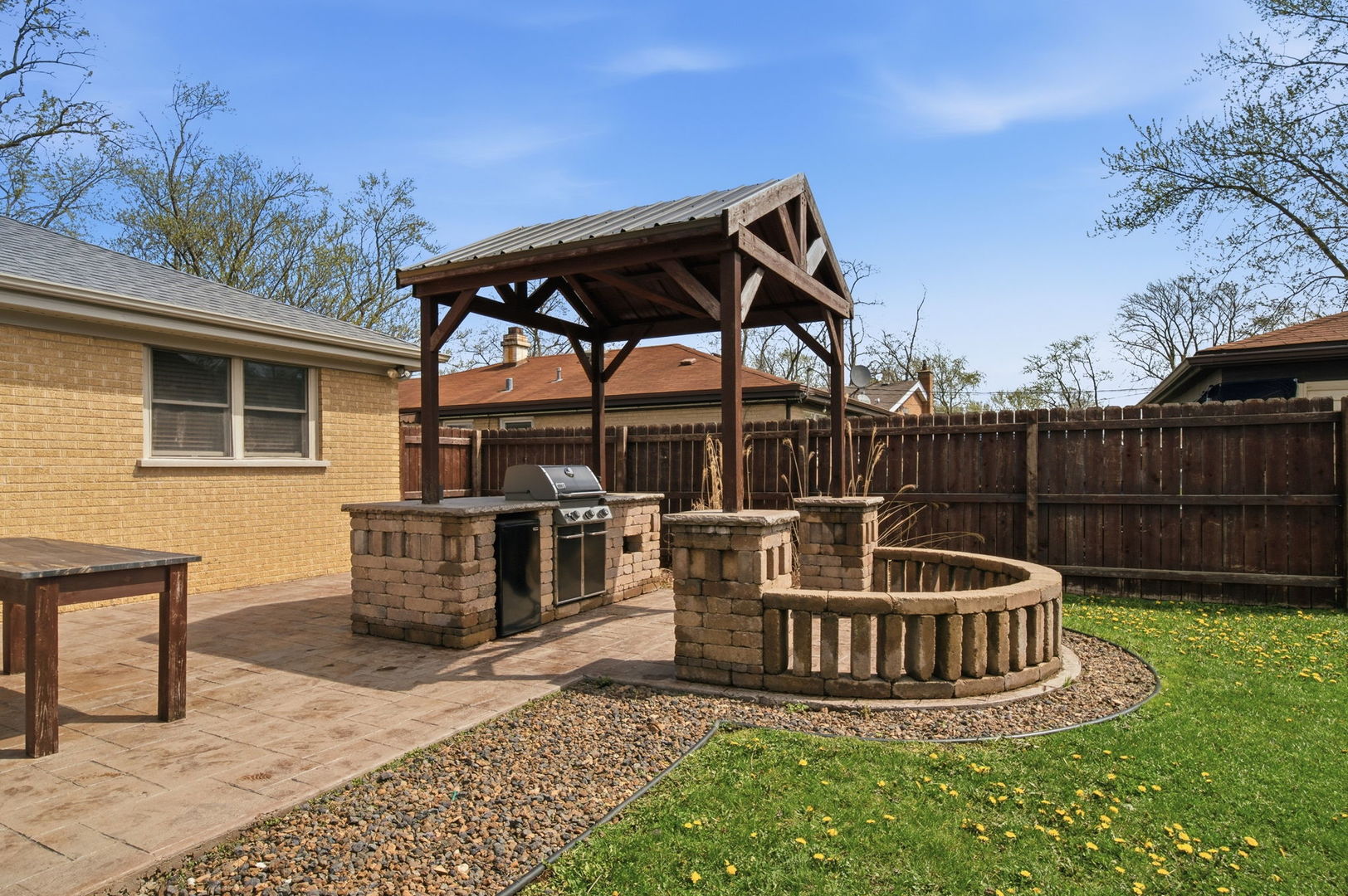 3813 153rd Street Midlothian, IL 60445 - Photo 12 of 18 a view of a chair and tables back yard of the house