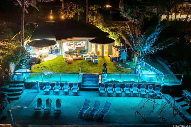 a view of empty room with an ocean view