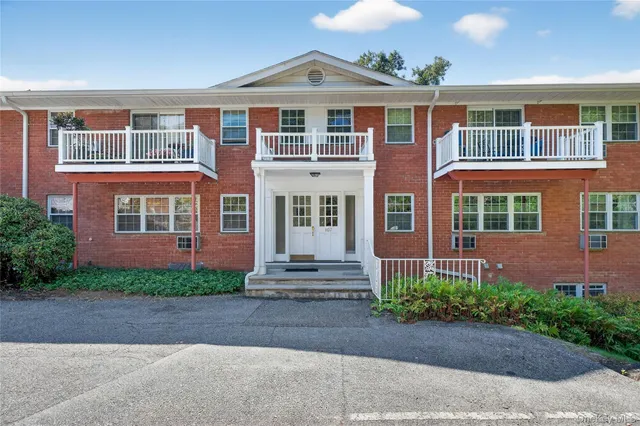 front view of a brick house