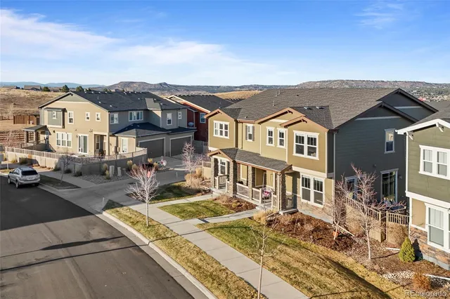 an aerial view of a city