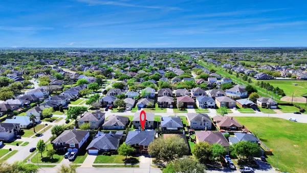 an aerial view of multiple house