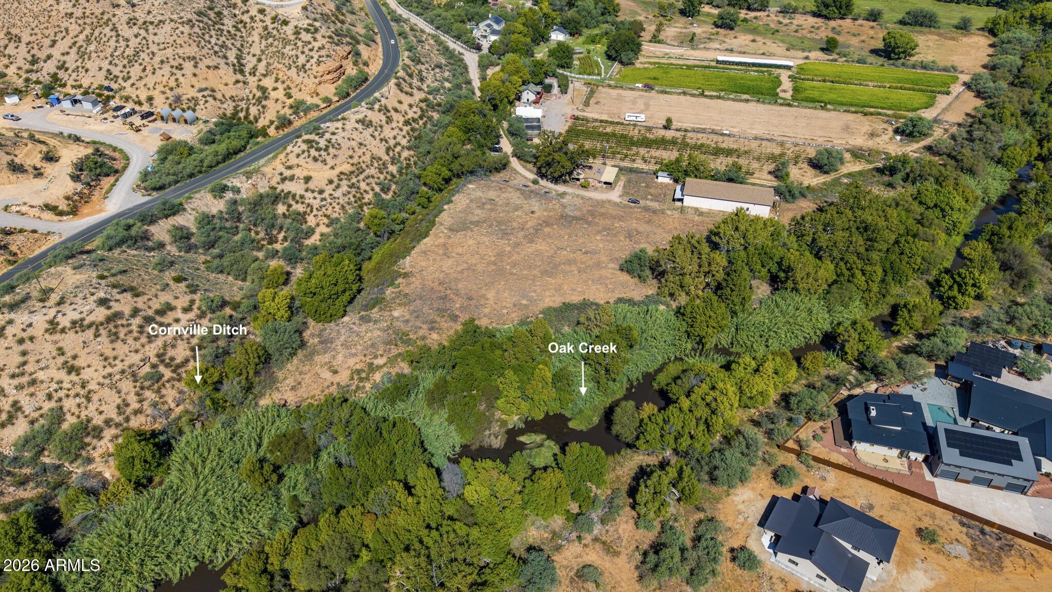 2025 South Loy Road Cornville, AZ 86325 - Photo 4 of 47 Aerial_Oak Creek & Ditch copy