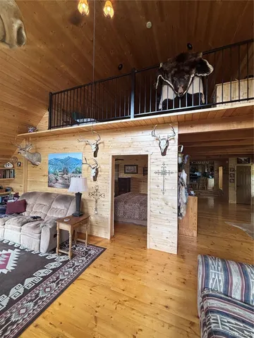 a room with pool table