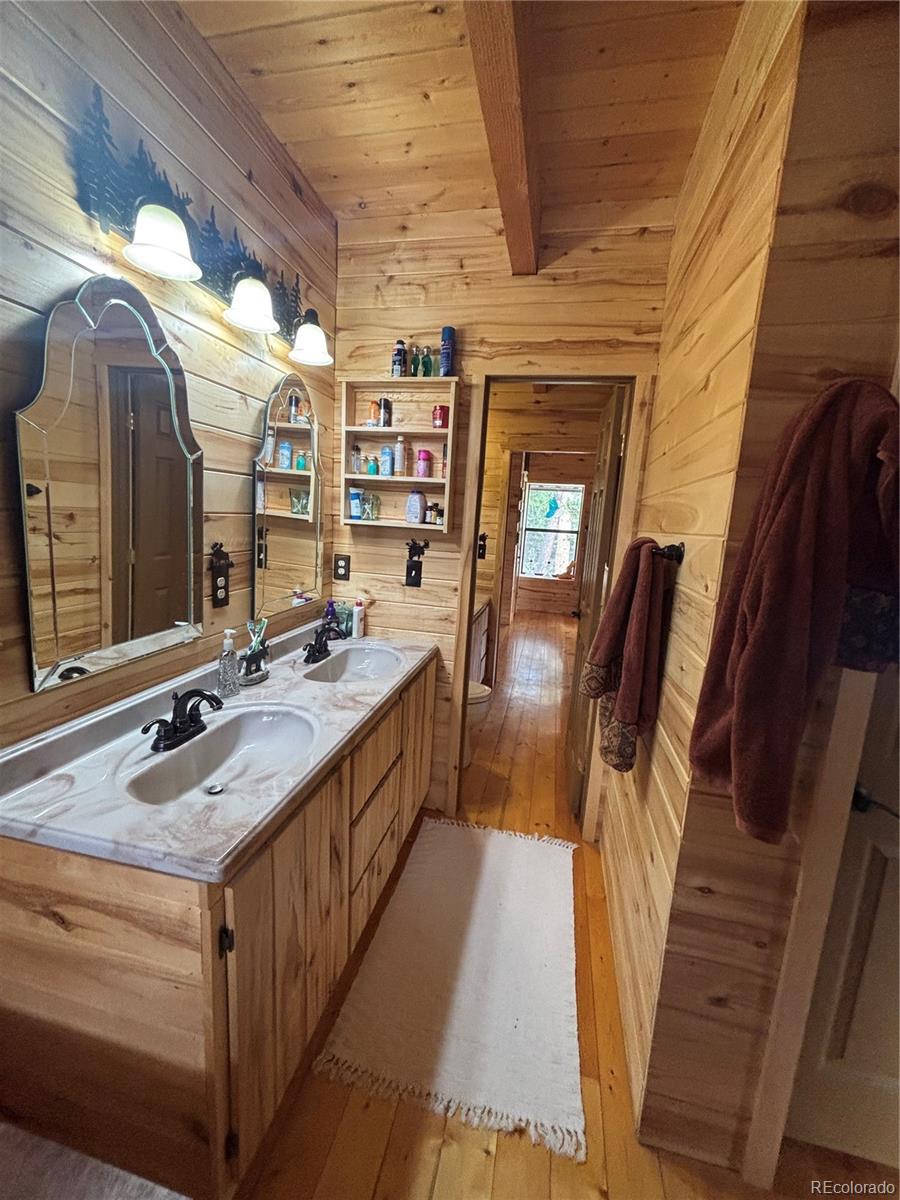 1113 Spring Street Del Norte, CO 81132 - Photo 35 of 45 a bathroom with a sink and a mirror